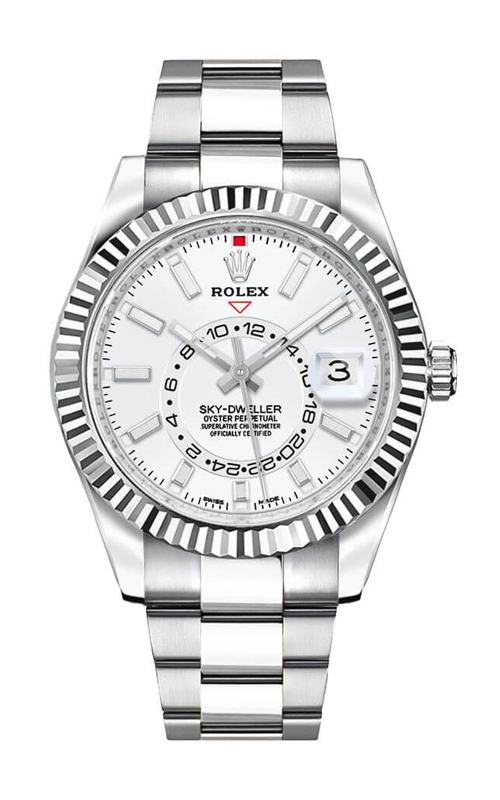 Pre Owned Rolex Watch Rolex Sky Dweller White 42mm W Kodak Jewelers