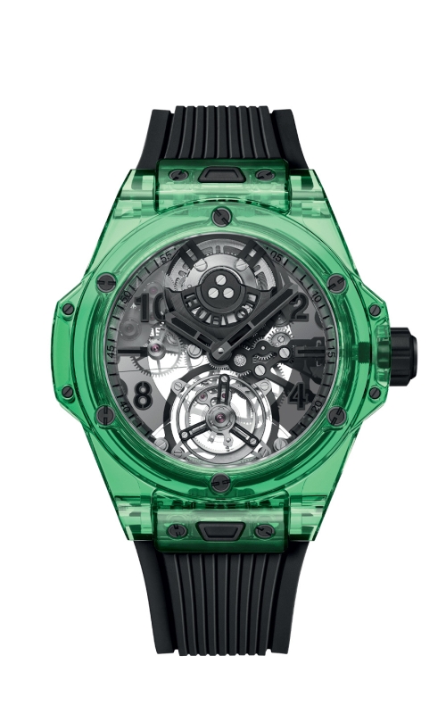 HUBLOT 429.JG.0110.RT BIG BANG TOURBILLON AUTOMATIC GREEN SAXEM 44 MM