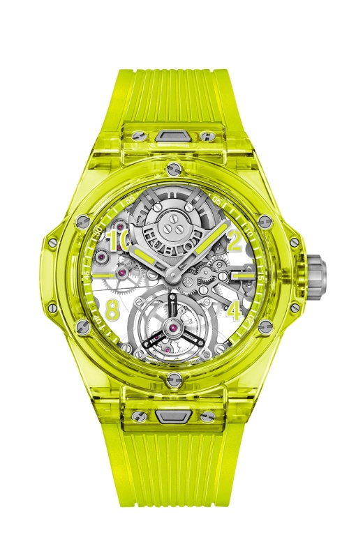 HUBLOT 429.JY.0120.RT BIG BANG TOURBILLON AUTOMATIC NEON SAXEM 44 MM