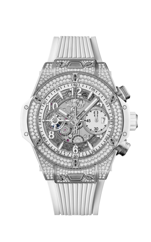 HUBLOT 441.NE.2011.RW.1704 BIG BANG UNICO TITANIUM WHITE PAVÉ 42 MM