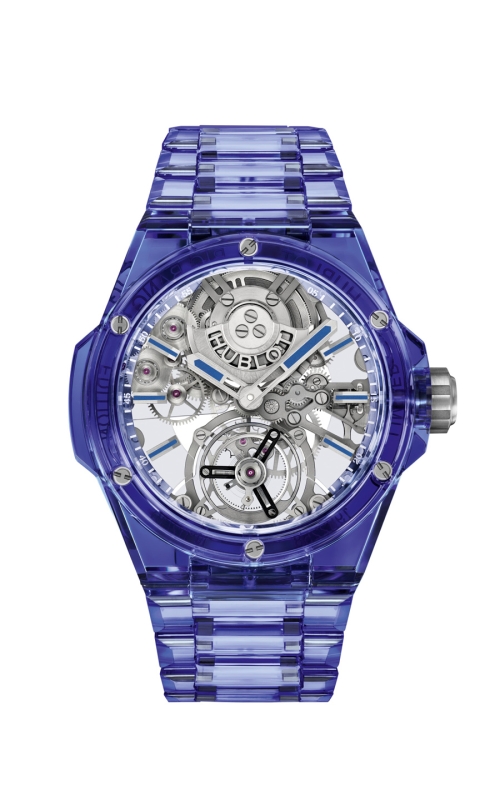HUBLOT 455.JL.0120.JL BIG BANG INTEGRATED TOURBILLON FULL BLUE SAPPHIRE 43 MM