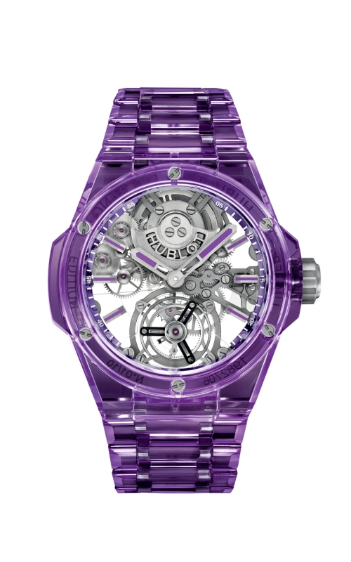 HUBLOT 455.JM.0120.JM BIG BANG INTEGRATED TOURBILLON FULL PURPLE SAPPHIRE 43 MM