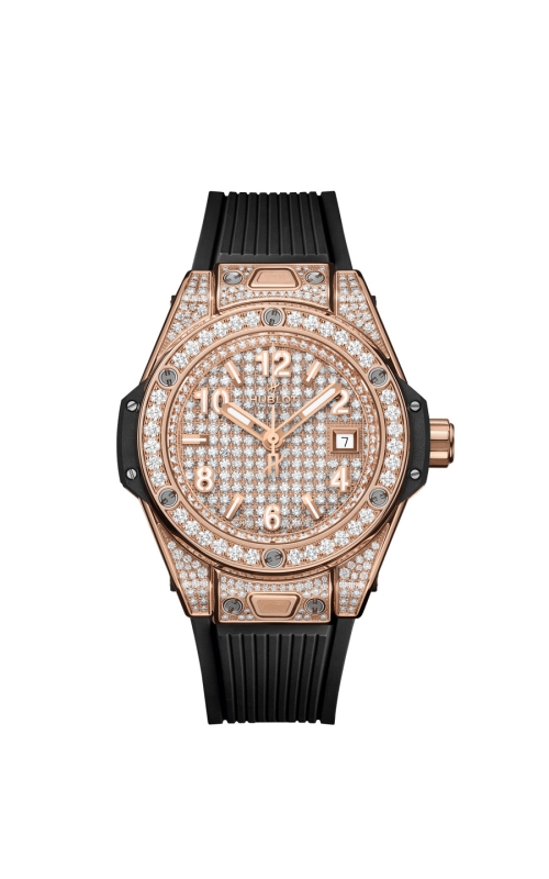 HUBLOT 485.OX.9000.RX.1604 BIG BANG ONE CLICK KING GOLD FULL PAVÉ 33 MM