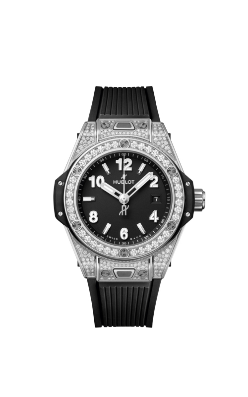 HUBLOT 485.SX.1170.RX.1604 BIG BANG ONE CLICK STEEL PAVÉ 33 MM