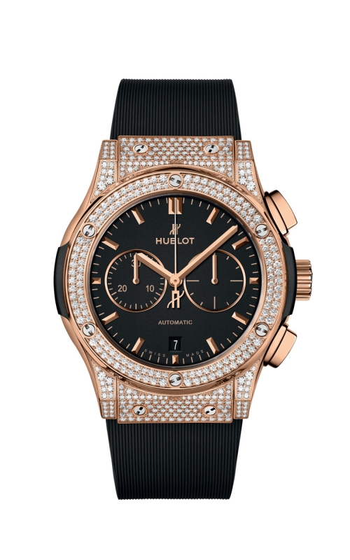 HUBLOT 541.OX.1181.RX.1704 CLASSIC FUSION CHRONOGRAPH KING GOLD PAVÉ 42 MM