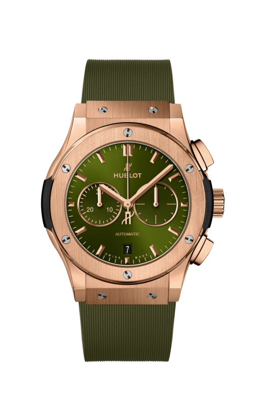 HUBLOT 541.OX.8980.RX CLASSIC FUSION CHRONOGRAPH KING GOLD GREEN 42 MM