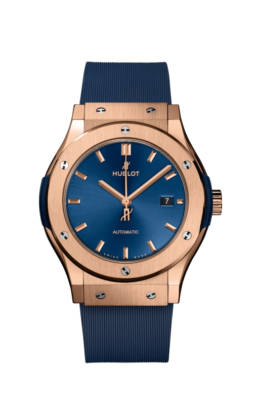 HUBLOT 542.OX.7180.RX CLASSIC FUSION KING GOLD BLUE 42 MM