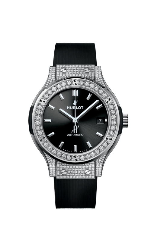 HUBLOT 565.NX.1470.RX.1604 CLASSIC FUSION TITANIUM PAVÉ 38 MM