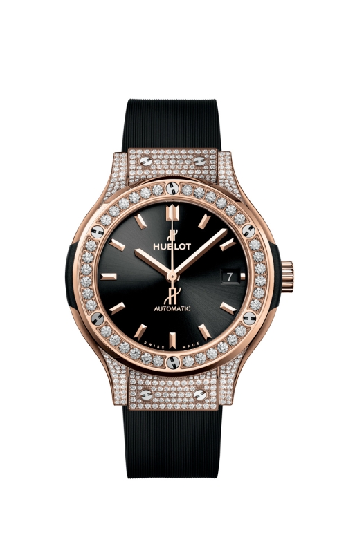 HUBLOT 565.OX.1480.RX.1604 CLASSIC FUSION KING GOLD PAVÉ 38 MM