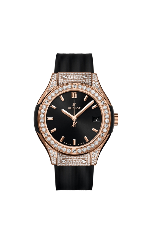 HUBLOT 581.OX.1480.RX.1704 CLASSIC FUSION KING GOLD PAVÉ 33 MM