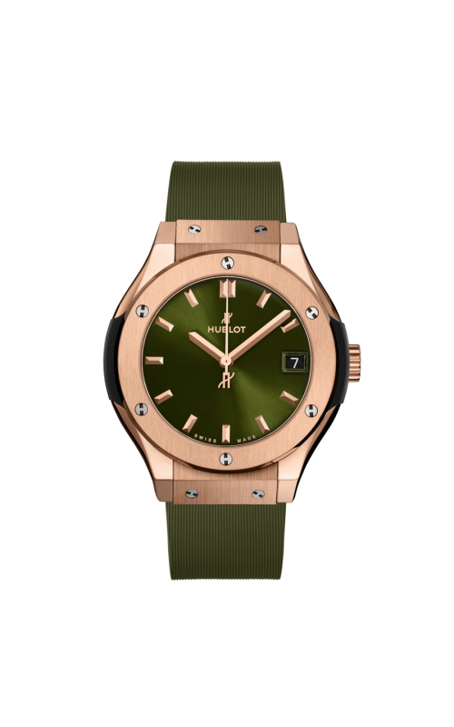 HUBLOT 581.OX.8980.RX CLASSIC FUSION KING GOLD GREEN 33 MM