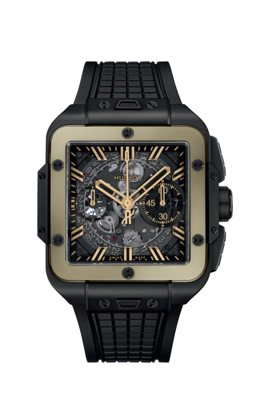 HUBLOT 821.CM.0130.RX SQUARE BANG UNICO CERAMIC MAGIC GOLD 42 MM