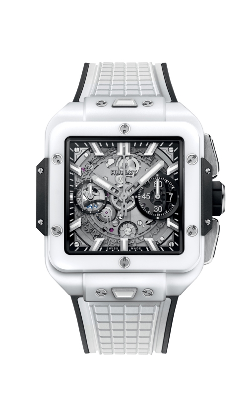 HUBLOT 821.HX.0170.RX SQUARE BANG UNICO WHITE CERAMIC 42 MM