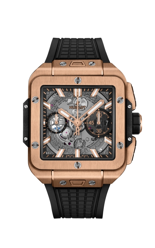HUBLOT 821.OX.0180.RX SQUARE BANG UNICO KING GOLD 42 MM