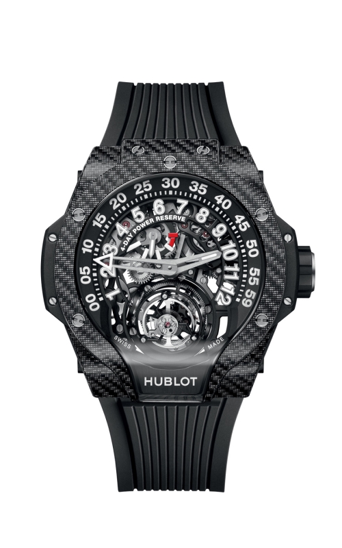 HUBLOT 913.YT.1170.RX MP-13 TOURBILLON BI-AXIS RETROGRADE BLACK CARBON 44 MM