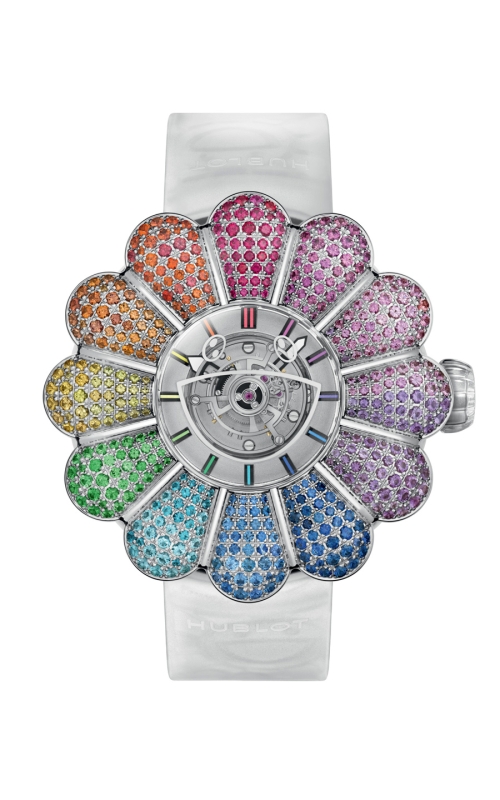 HUBLOT 915.JX.4802.RT.1199 MP-15 TAKASHI MURAKAMI TOURBILLON SAPPHIRE RAINBOW 42 MM