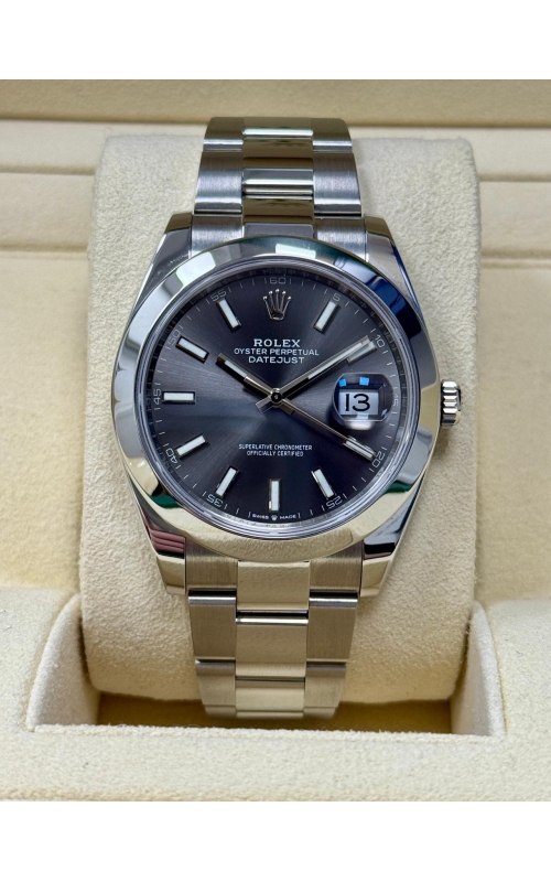 Rolex Datejust Grey Oyster Steel 41mm