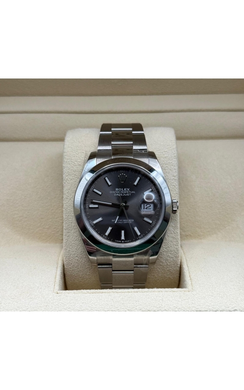 Rolex Datejust Grey Oyster Steel 41mm