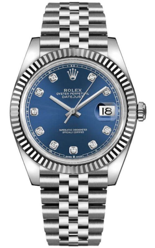 Rolex Datejust Blue Diamond Set Jubilee 41mm