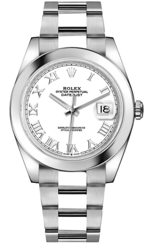 Rolex Datejust White Roman Oyster Steel 41mm