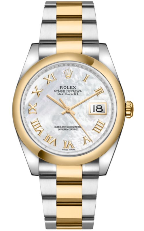 Rolex Datejust MOP Gold and Silver Bracelet 36mm